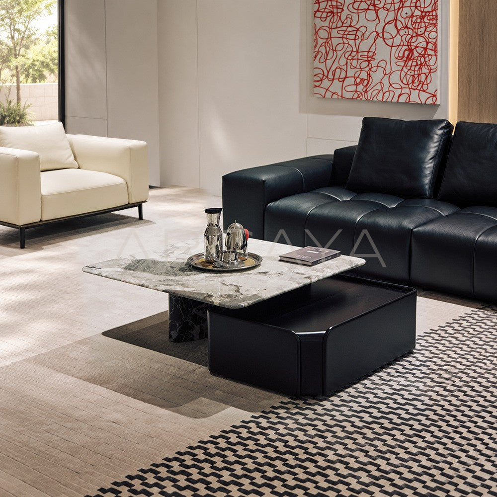 High Low Stone Coffee Table