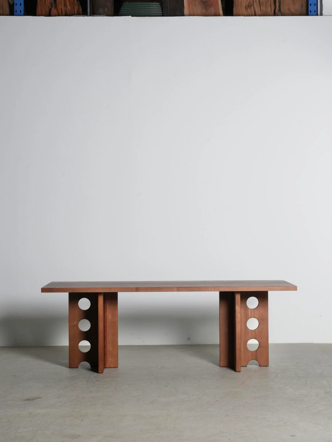 Orion Loft Dining Table in a finished interior.