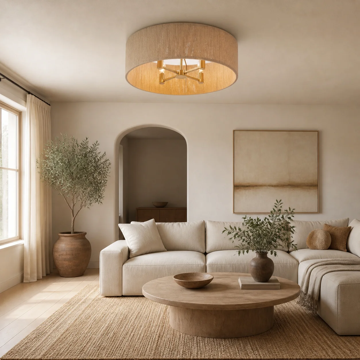 Bellamy Terrace Ceiling Light in a finished interior.