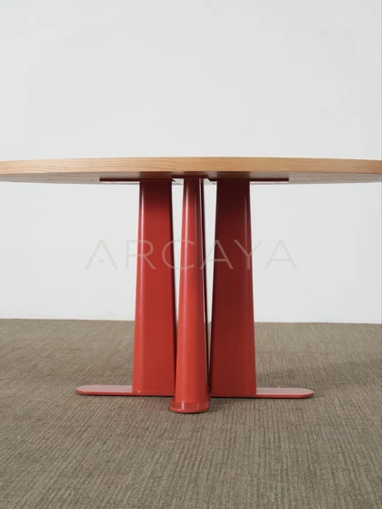 Enna Elm Dining Table - front view 31