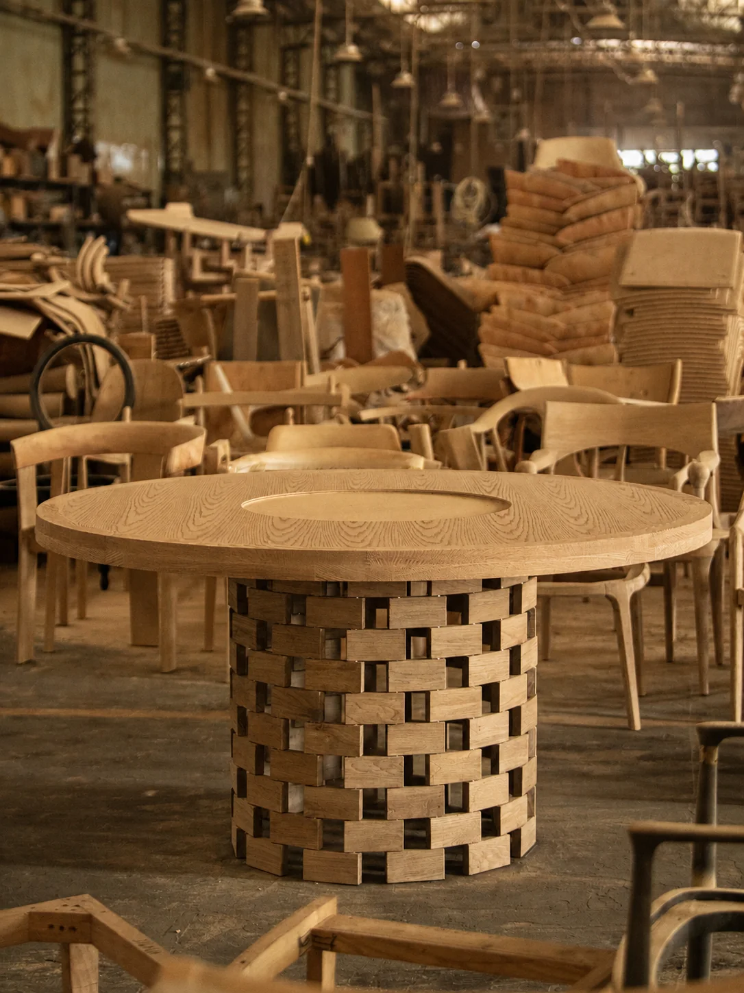 A00037 Dining Table in a finished interior.