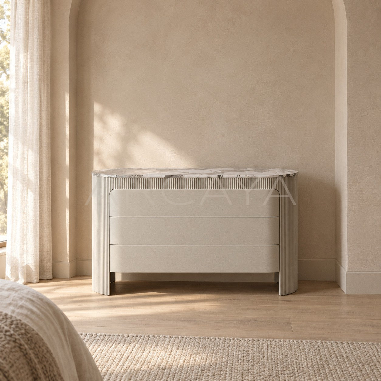 Marble Texture Vertical Stripe Cabinet - scene