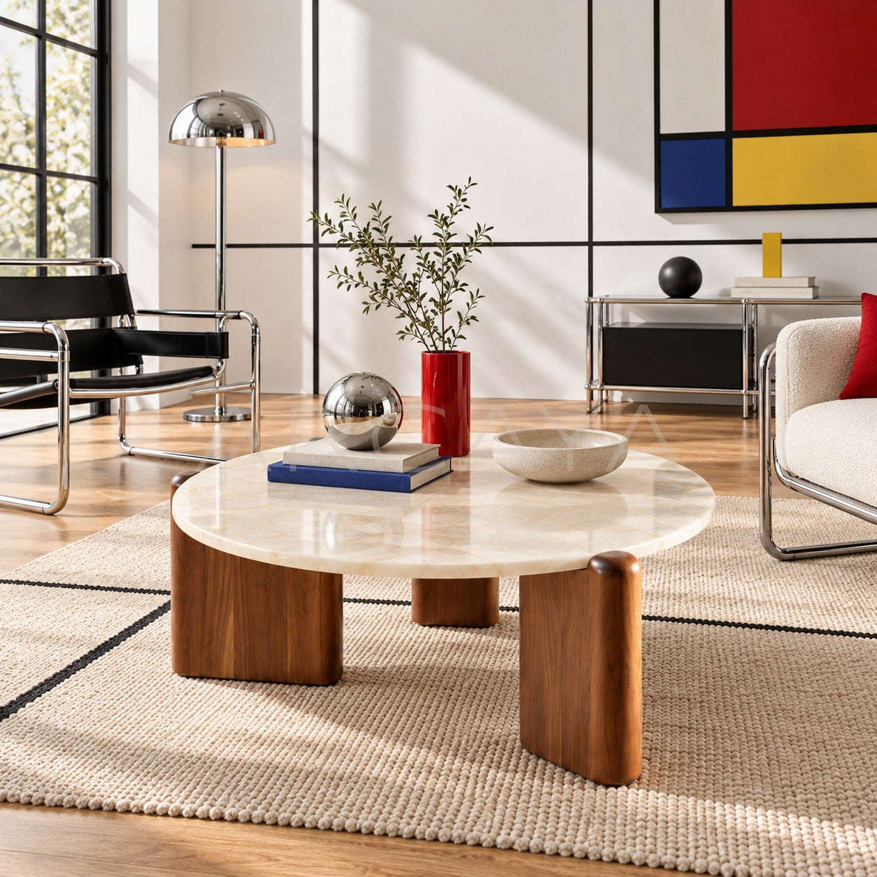 Ice Age Glacier Marble Coffee Table