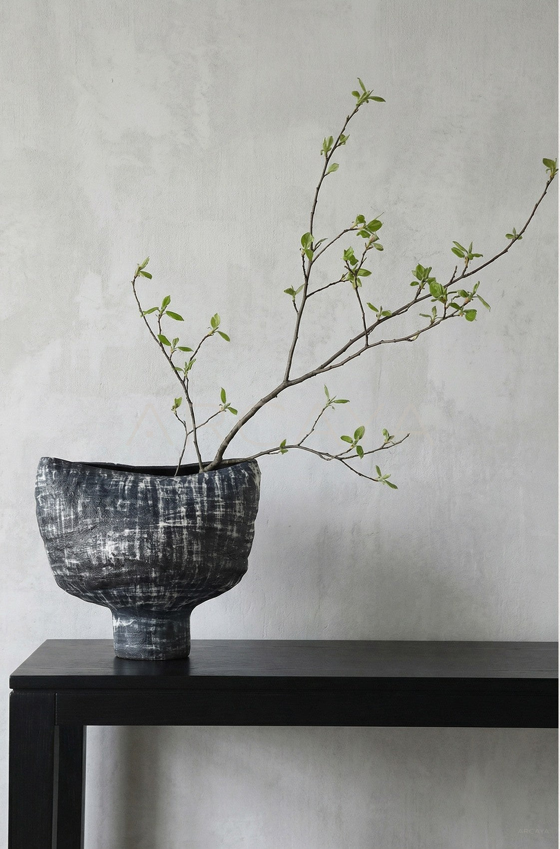 Dadan Hand Thrown Stoneware Wabi Sabi Vase - scene