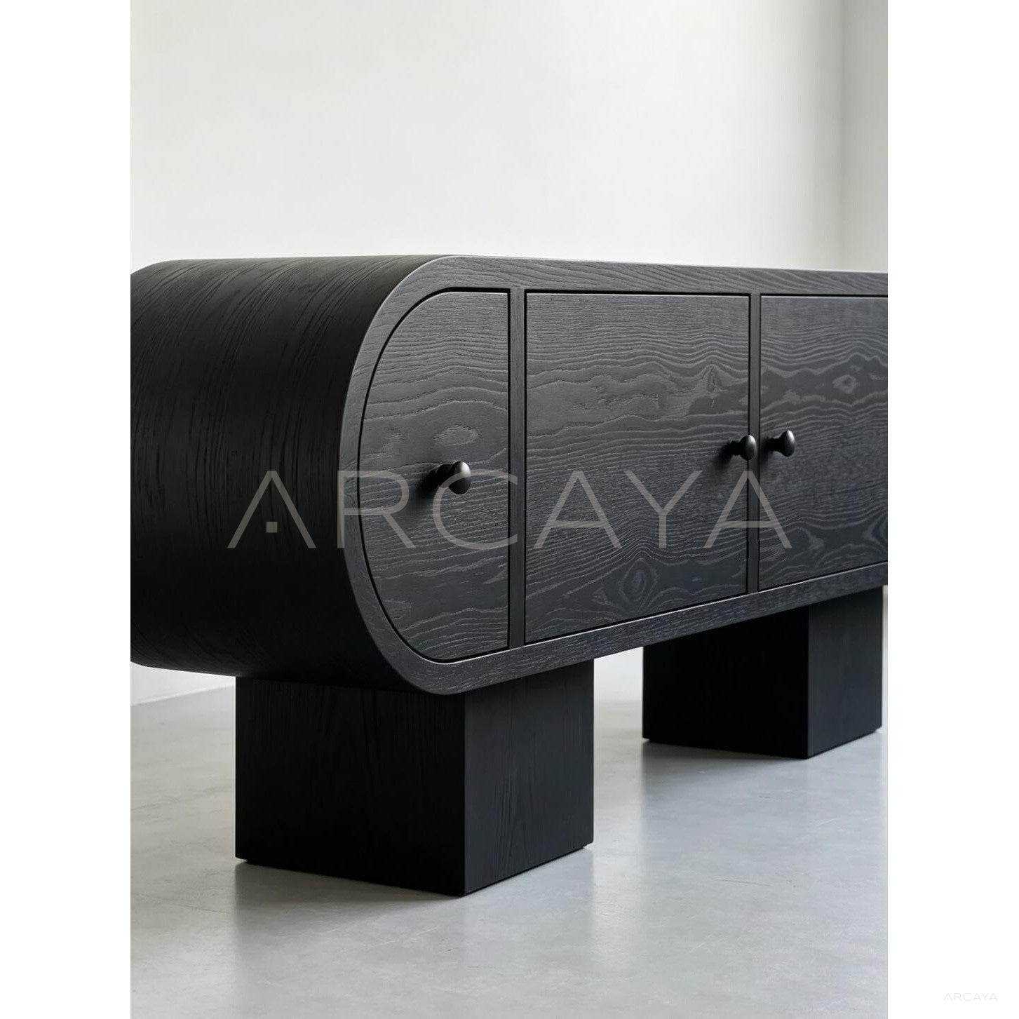 Black Curved Sideboard - scene