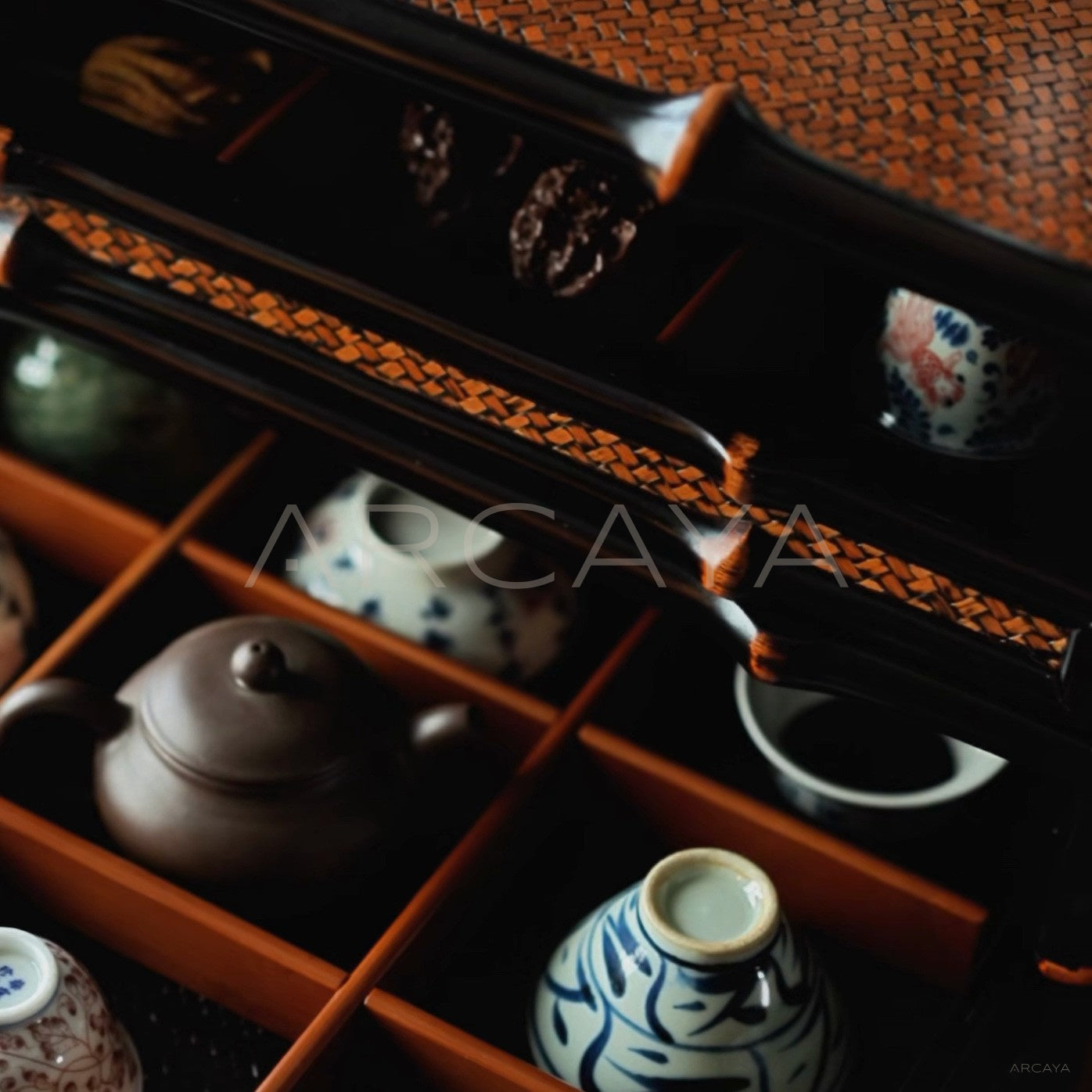 Qingyu Apothecary Cabinet Painted Doors - detail