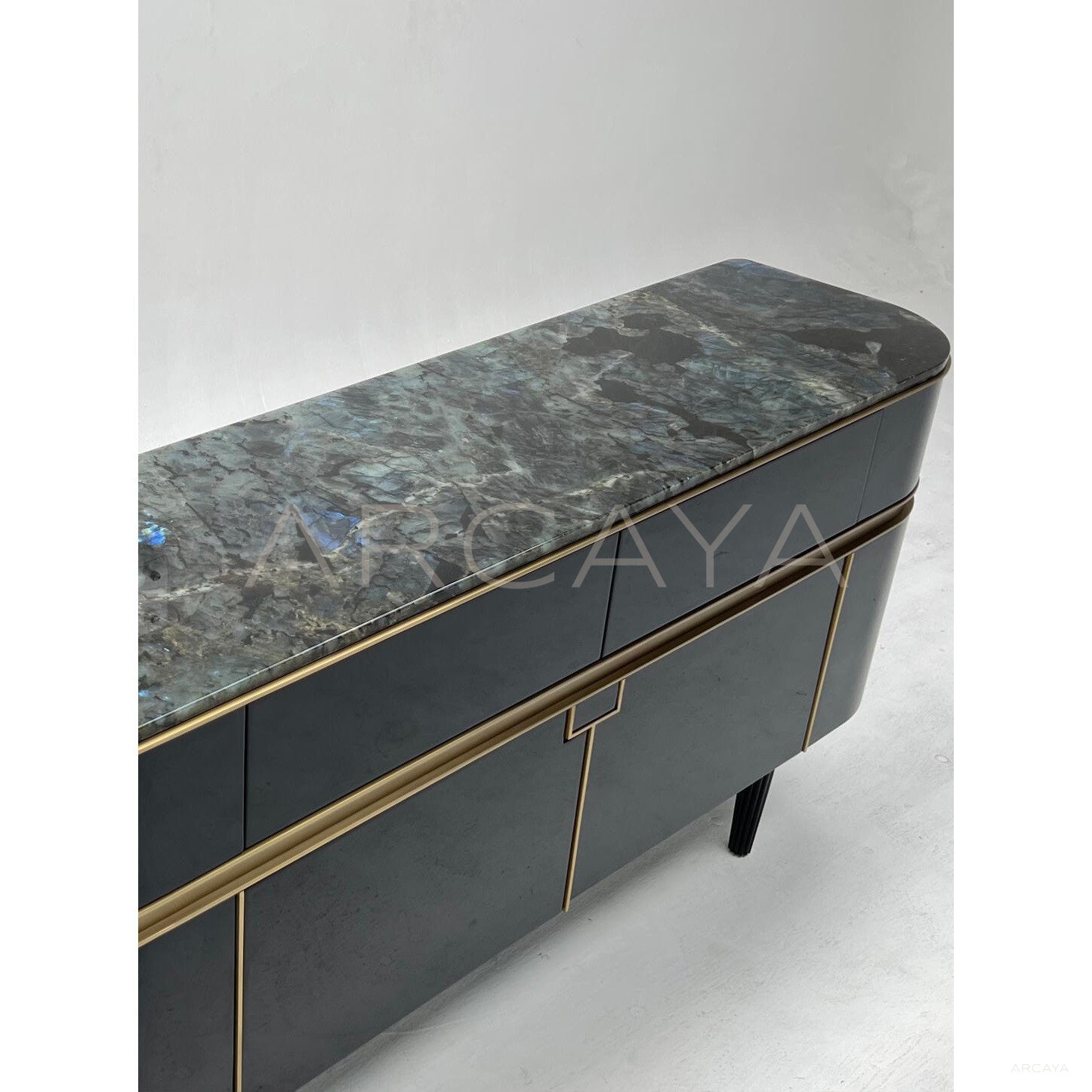 Blue Jade Stone Entryway Cabinet - scene