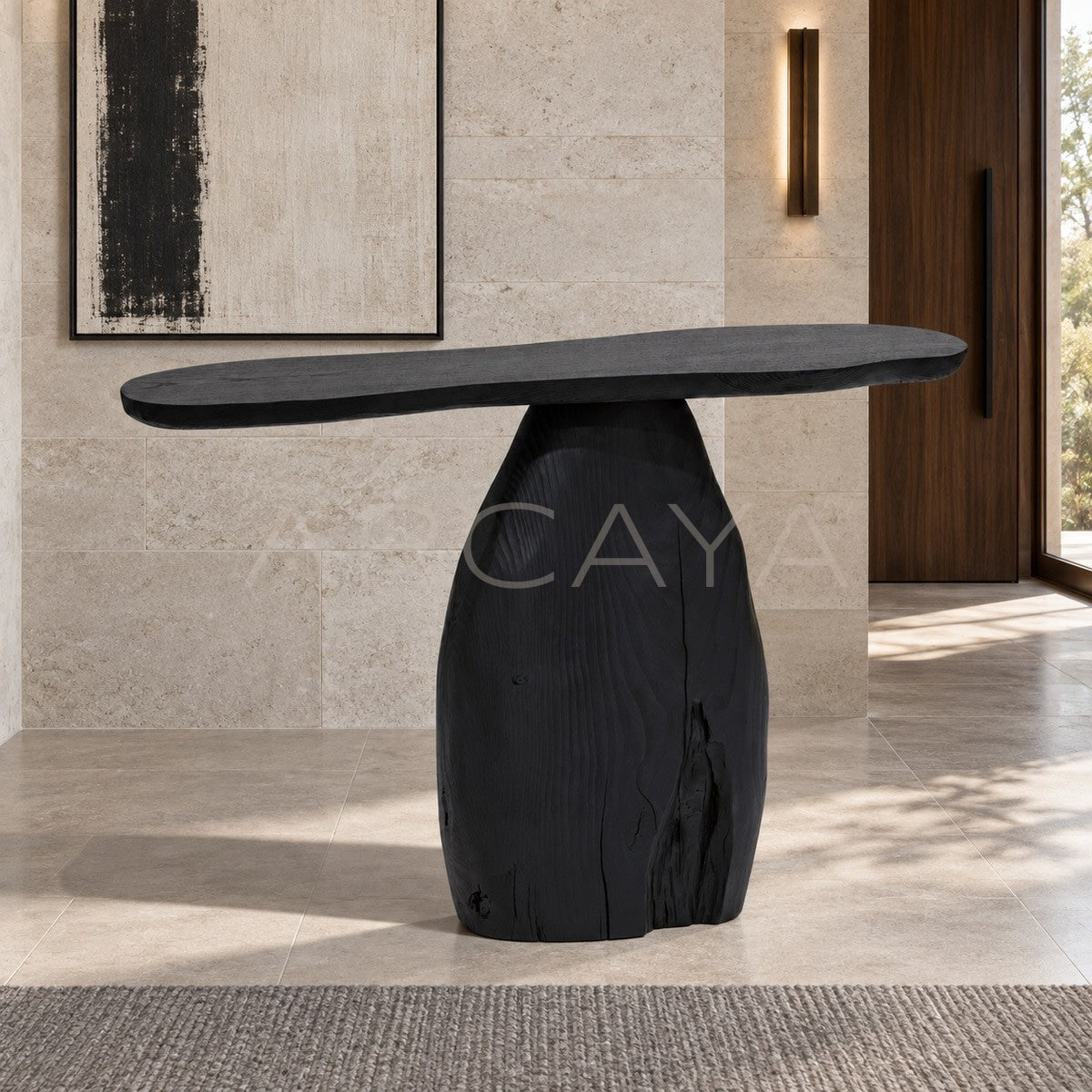 Black Entryway Console Table