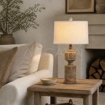 Hesper Hollow Table Lamp — styled interior view 02