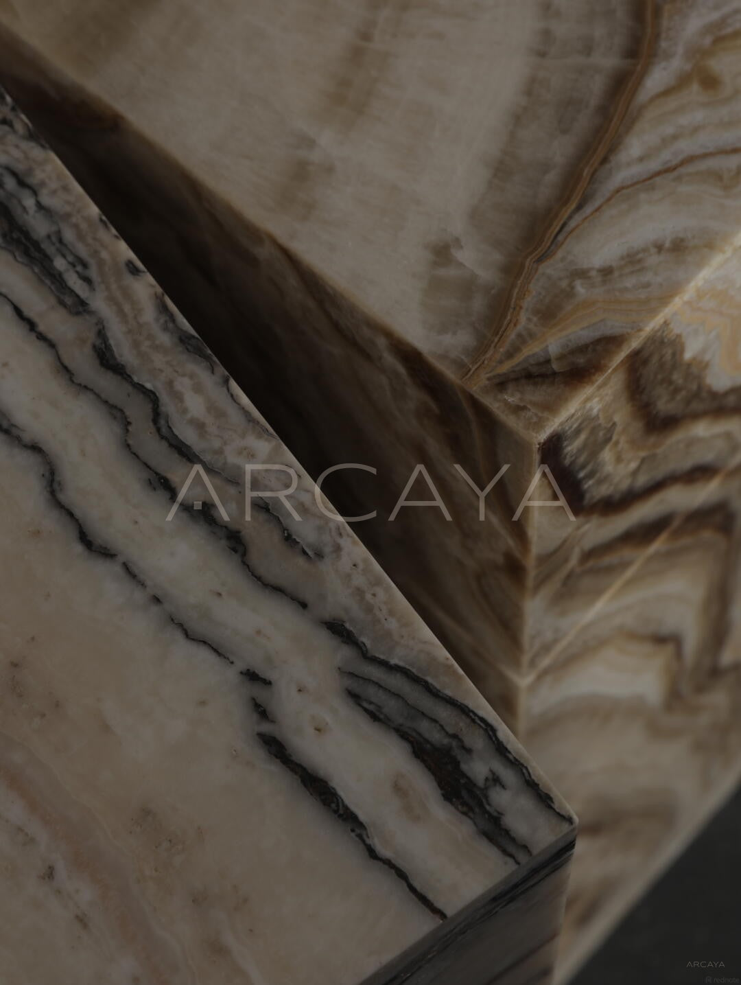 Natural Stone Square Column Sculpture Stand - scene