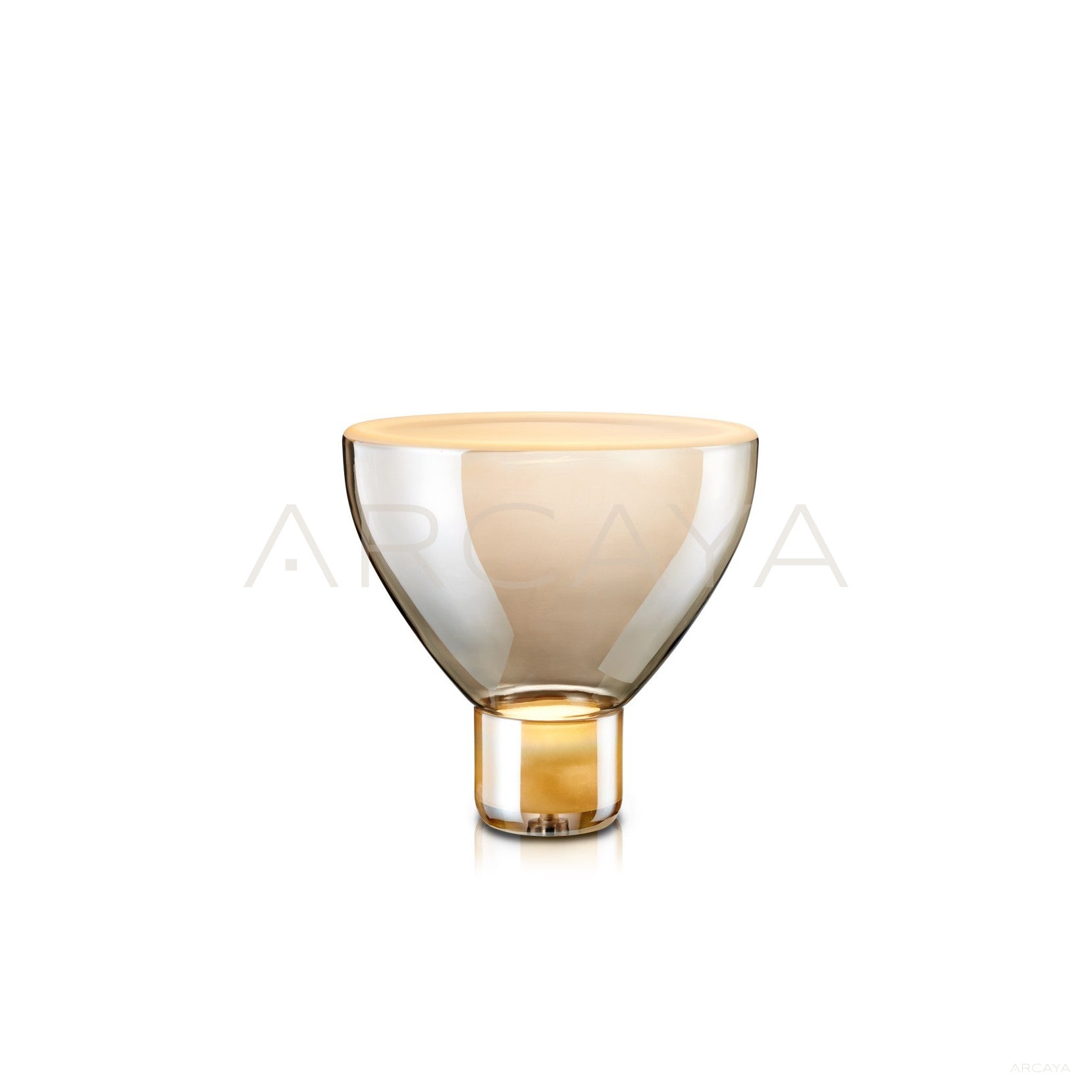 Gold Double Glass Bowl Table Lamp 10872