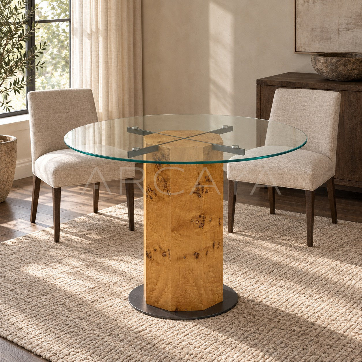 Burl Veneer Mid Century Coffee Table