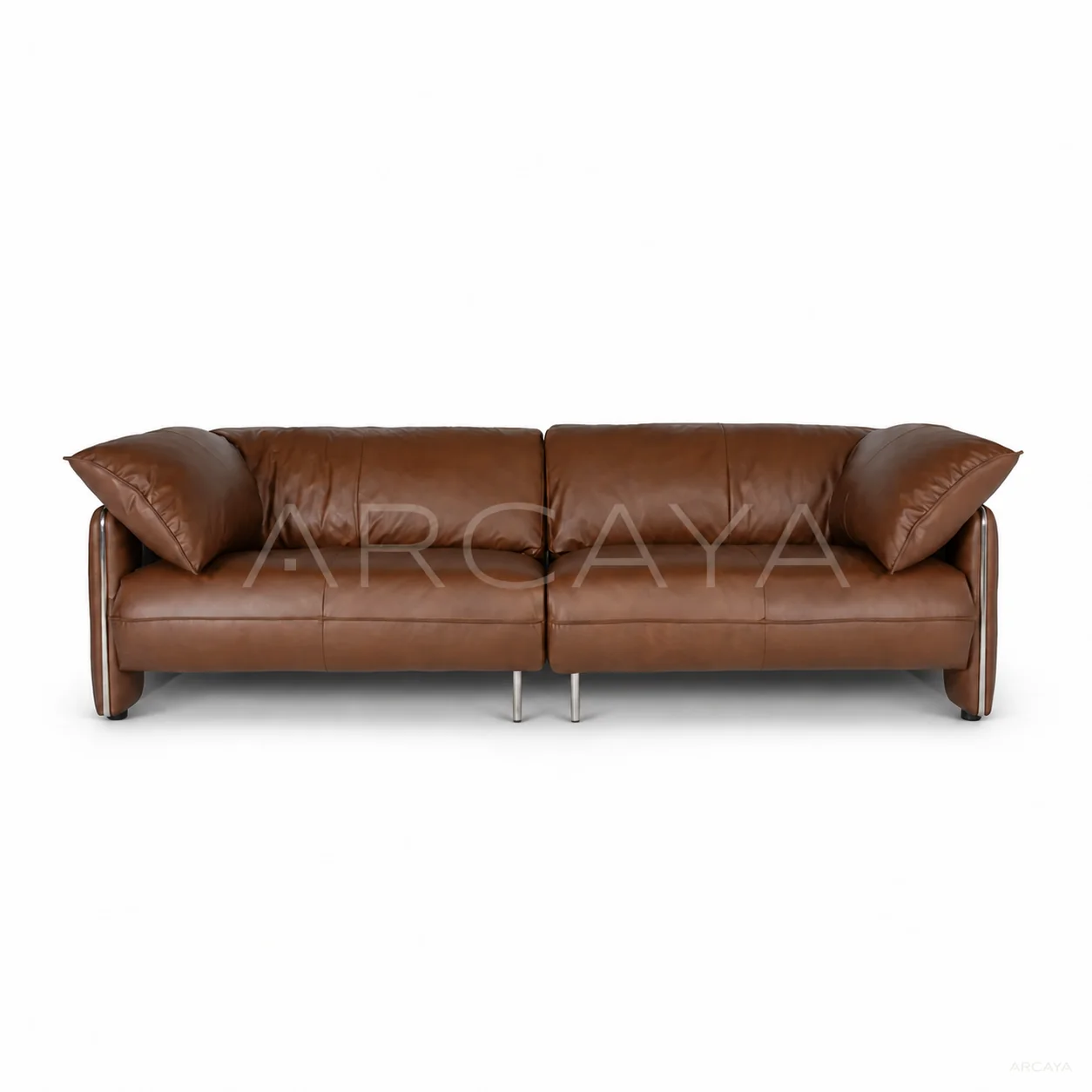 Isla Onyx Straight Sofa - product view with realistic grounded contact shadow