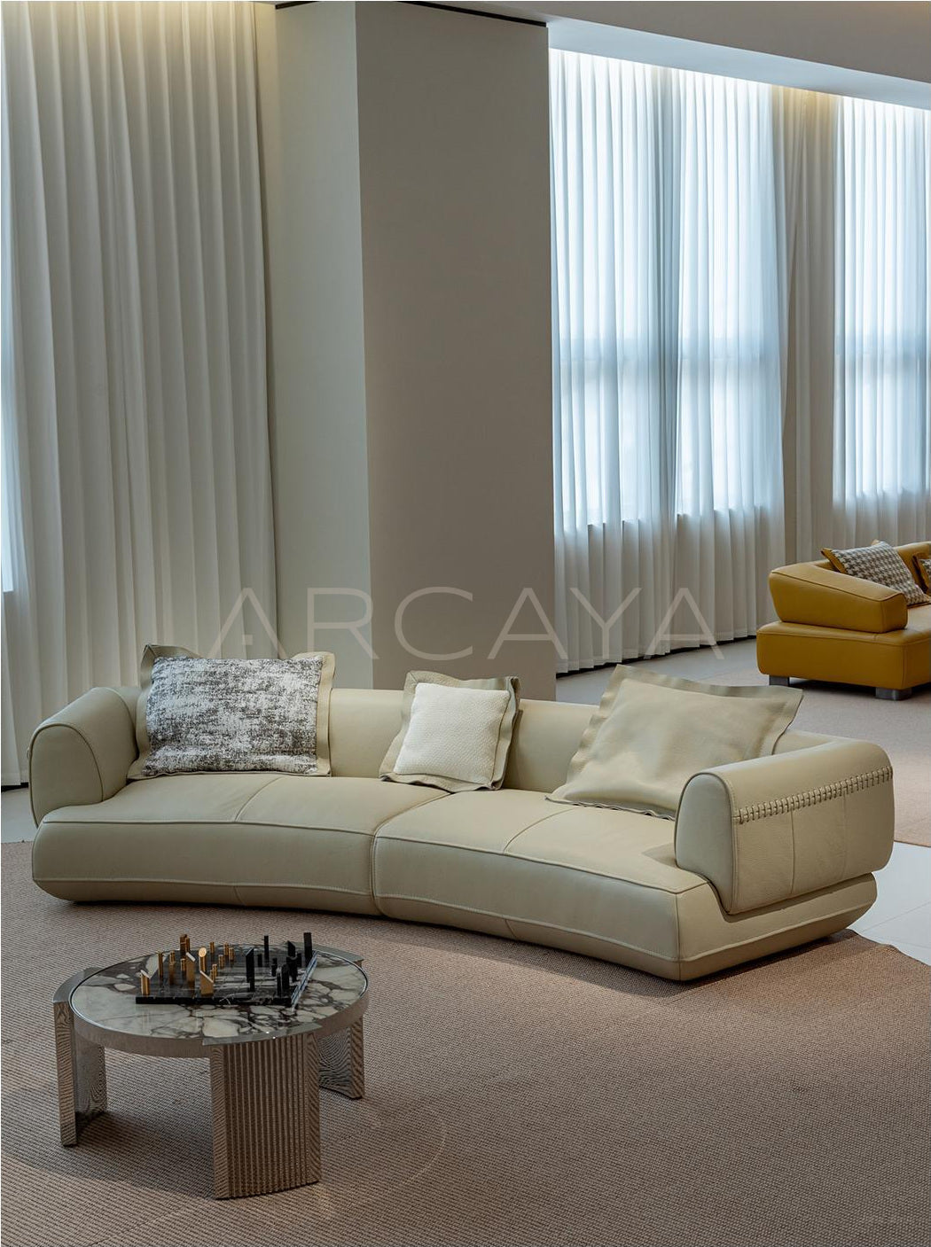 Petra Sand Straight Sofa