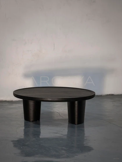 Custom Solid Wood Coffee Table - scene