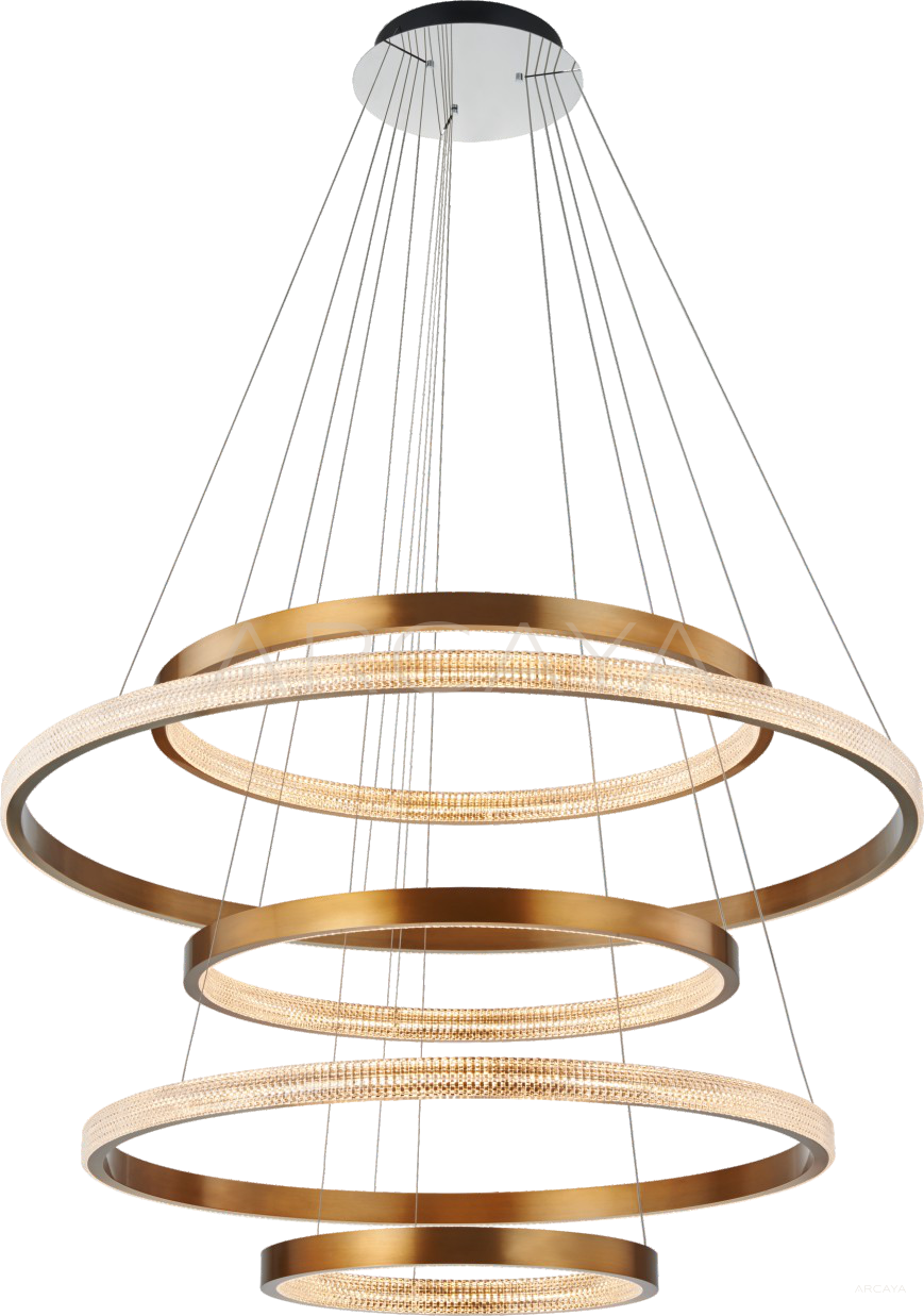 Gold Halo Five Ring Pendant Light 60168 - scene