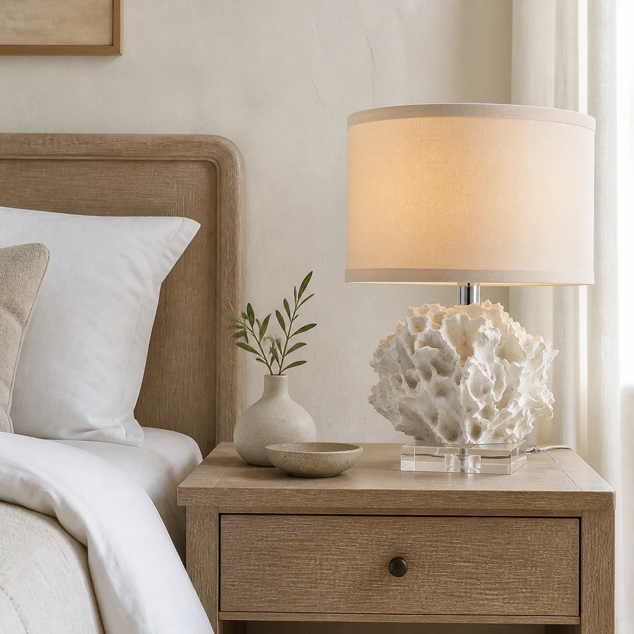 Aveline Orchard Table Lamp in a finished interior.