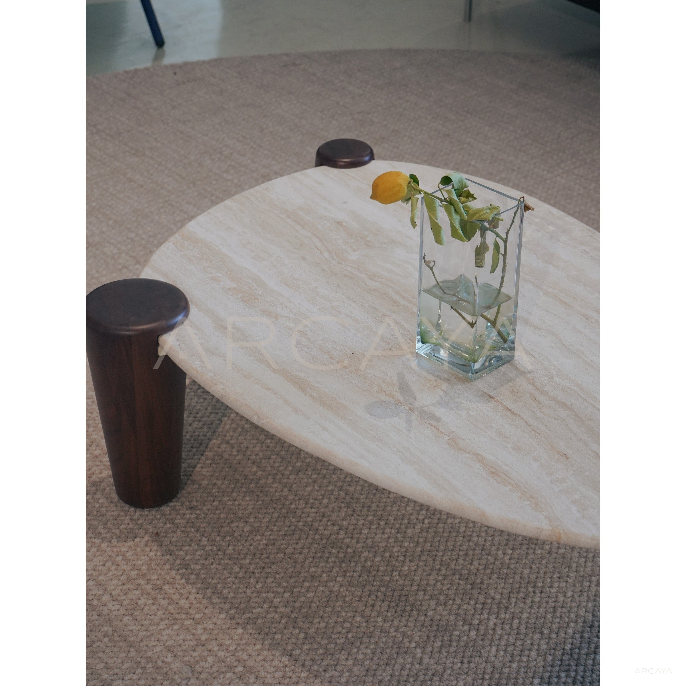 Dio Travertine Island Coffee Table