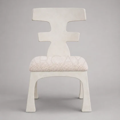 Haven Linen Lounge Chair - front view 02