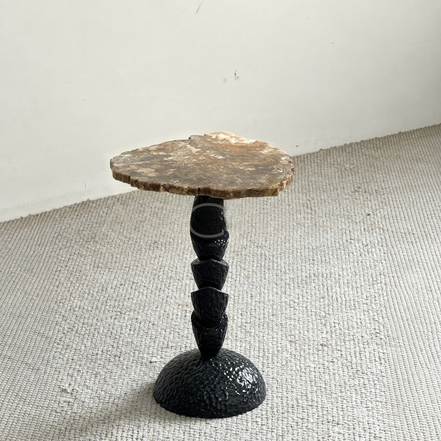 Natural Marble Wabi Sabi Side Table