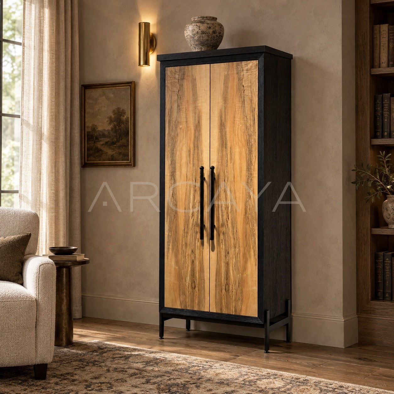 Bicolor Tall Cabinet