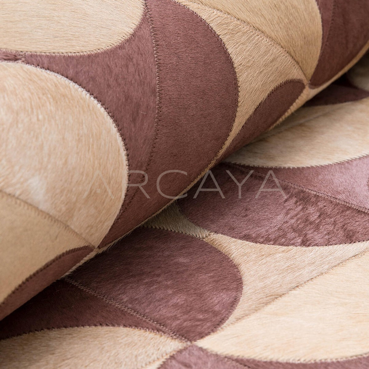 Patchwork Cowhide Rug - scene