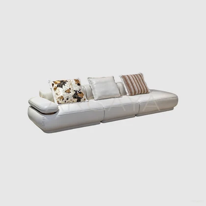 Orla Noir Straight Sofa - front view 04