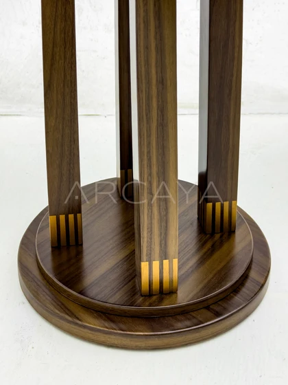 Mid Century Inlaid Side Table - detail