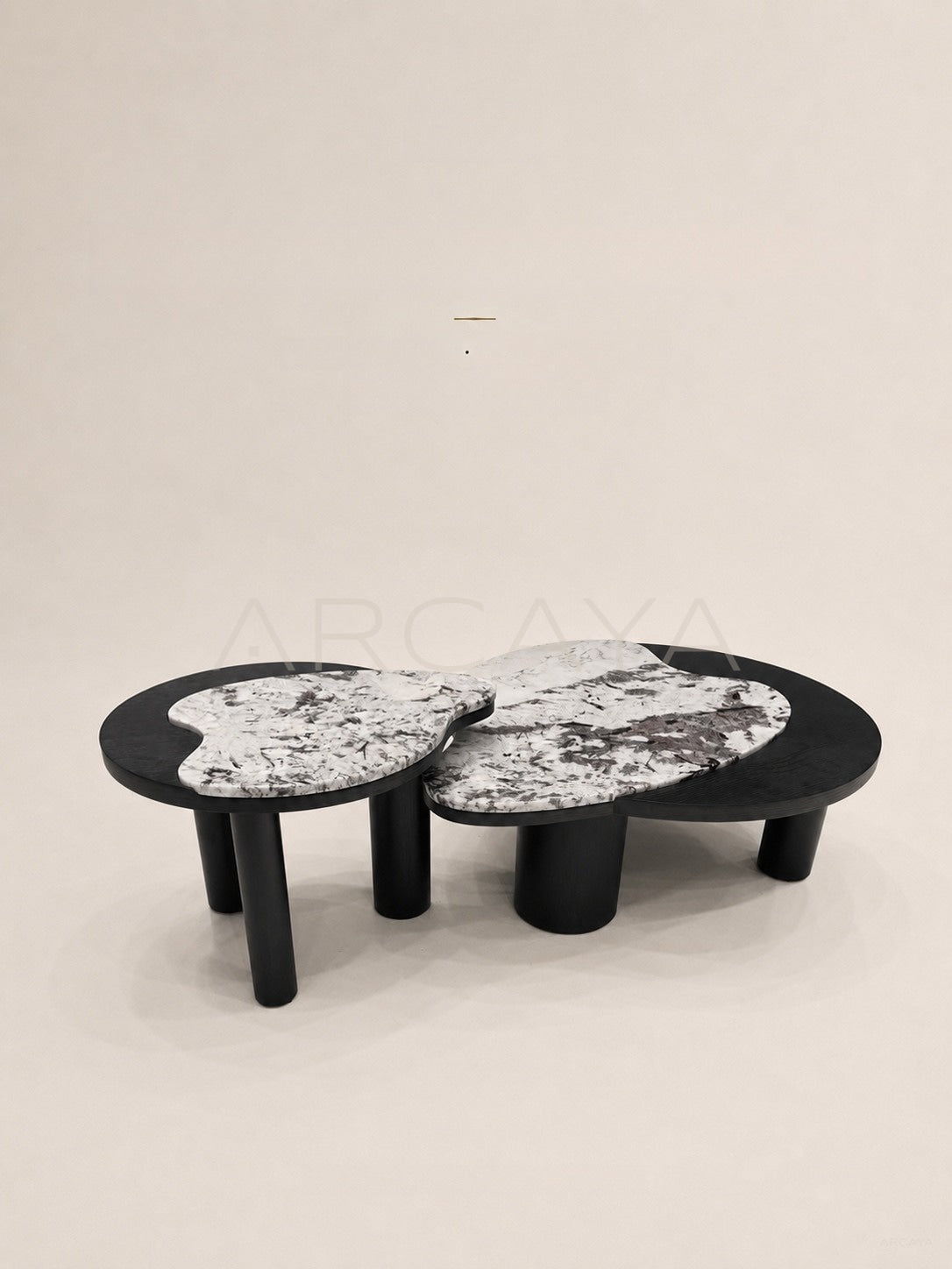 Daze Snow Mountain Blue Stone Nesting Coffee Table