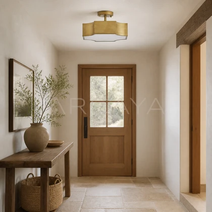 Fiora Wharf Ceiling Light — styled interior view 02