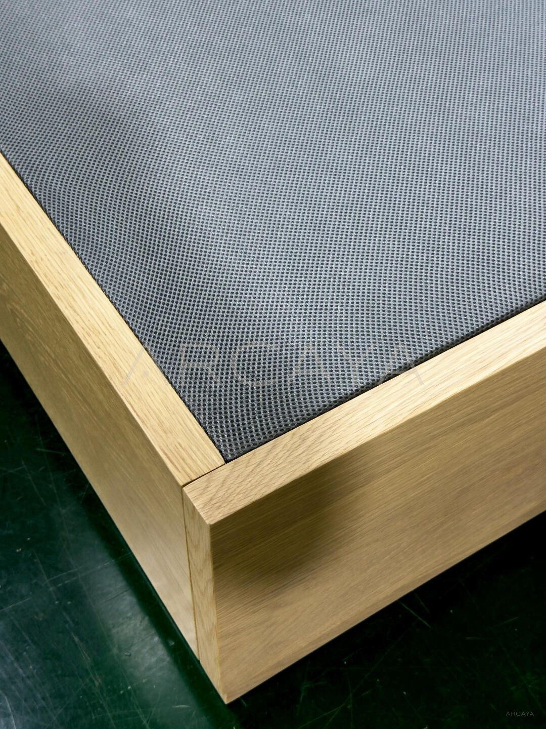 Solid Wood Floating Headboard Bed - detail