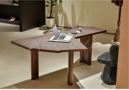 Nola Sienna Dining Table - front view 01