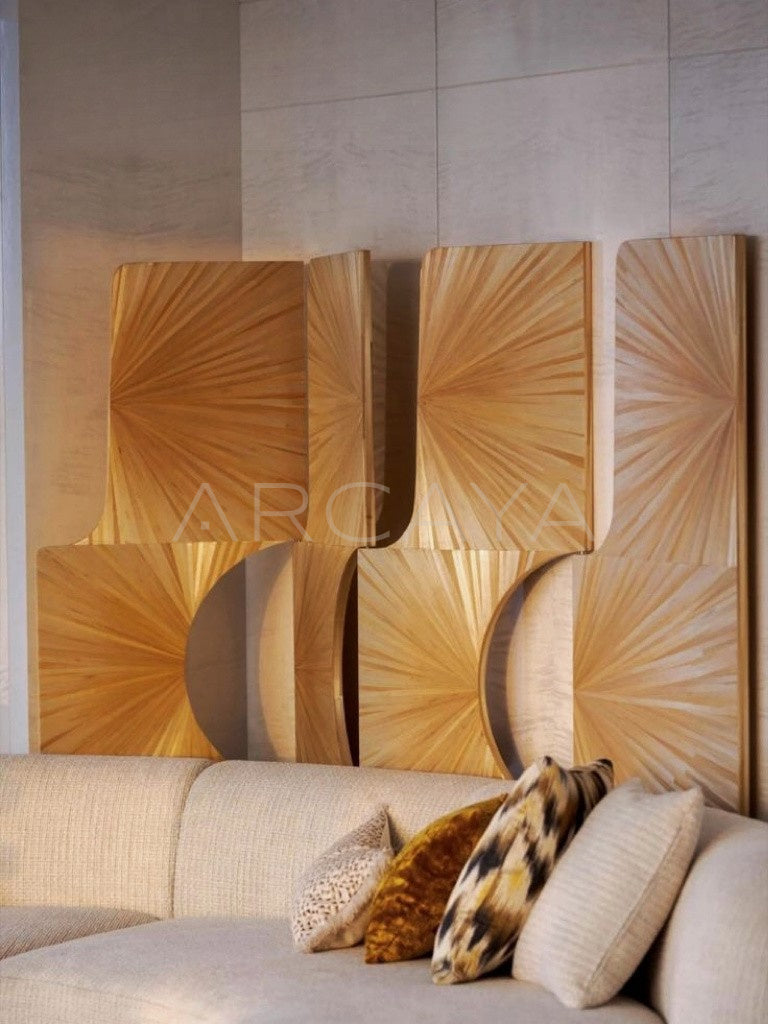 Straw Inlay Art Folding Screen - scene