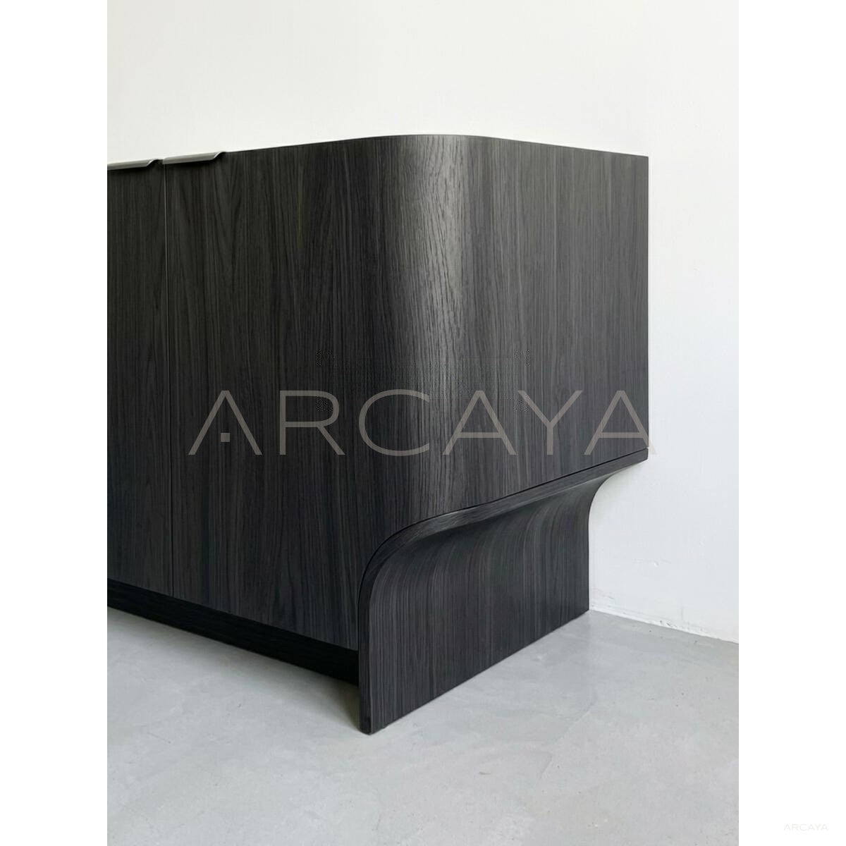 Ash Wood Minimalist Sideboard - scene