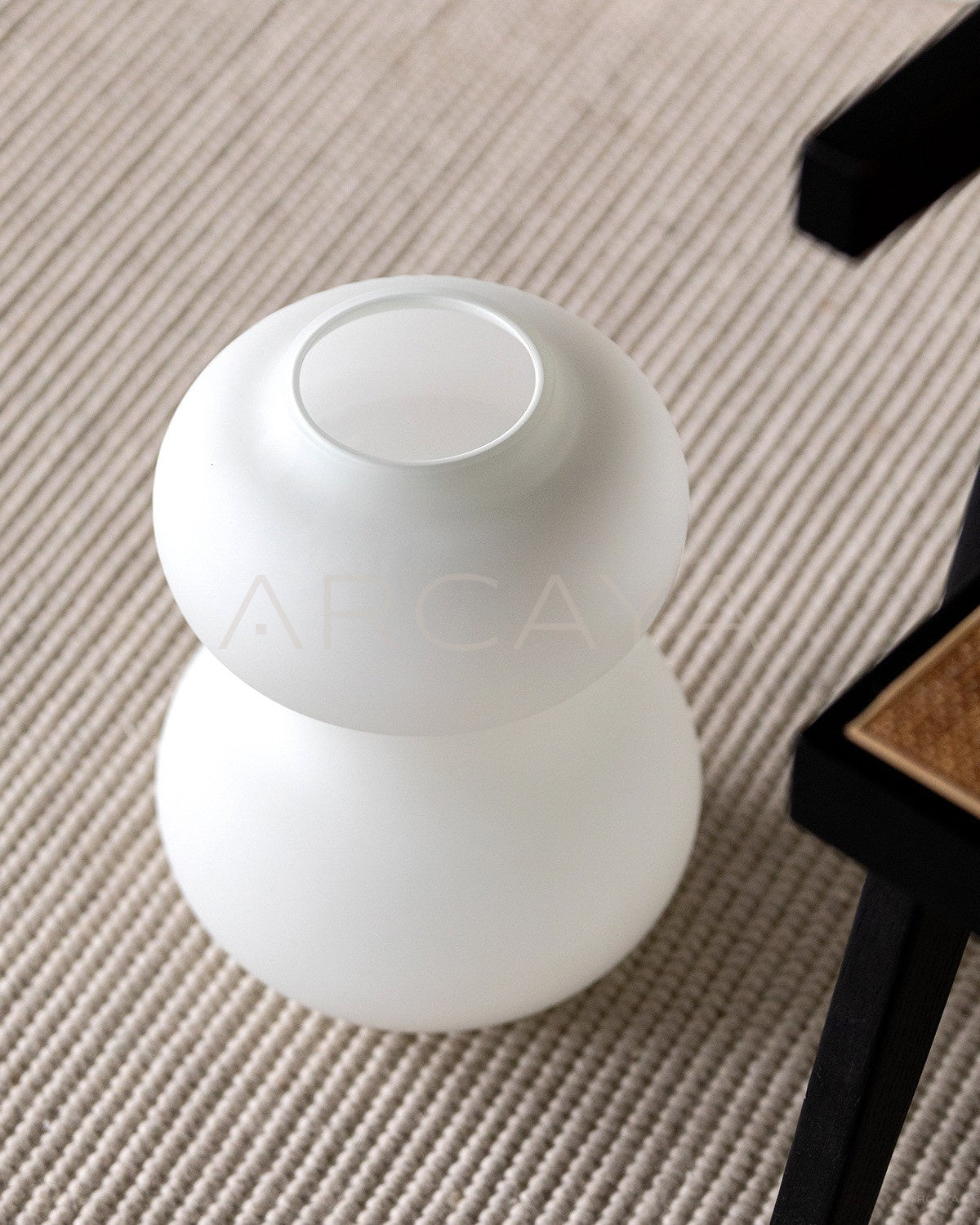 Mist White Frosted Gourd Glass Vase - scene