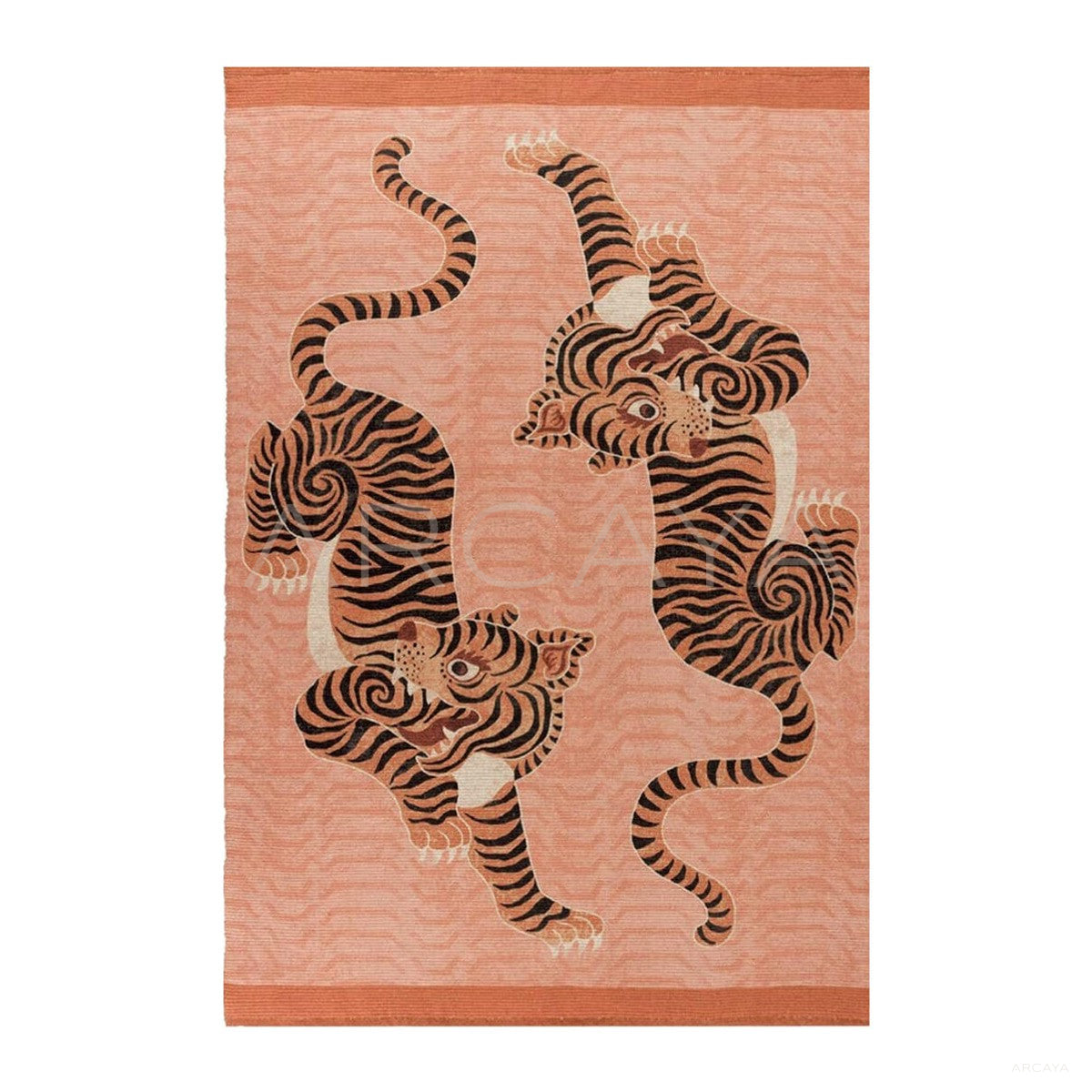 Tiger Stripe Totem Art Rug - scene