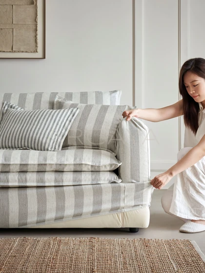Faye Studio Straight Sofa - front view 17