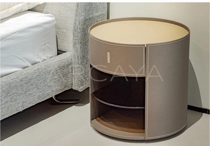 Orla Ash Nightstand - front view 03
