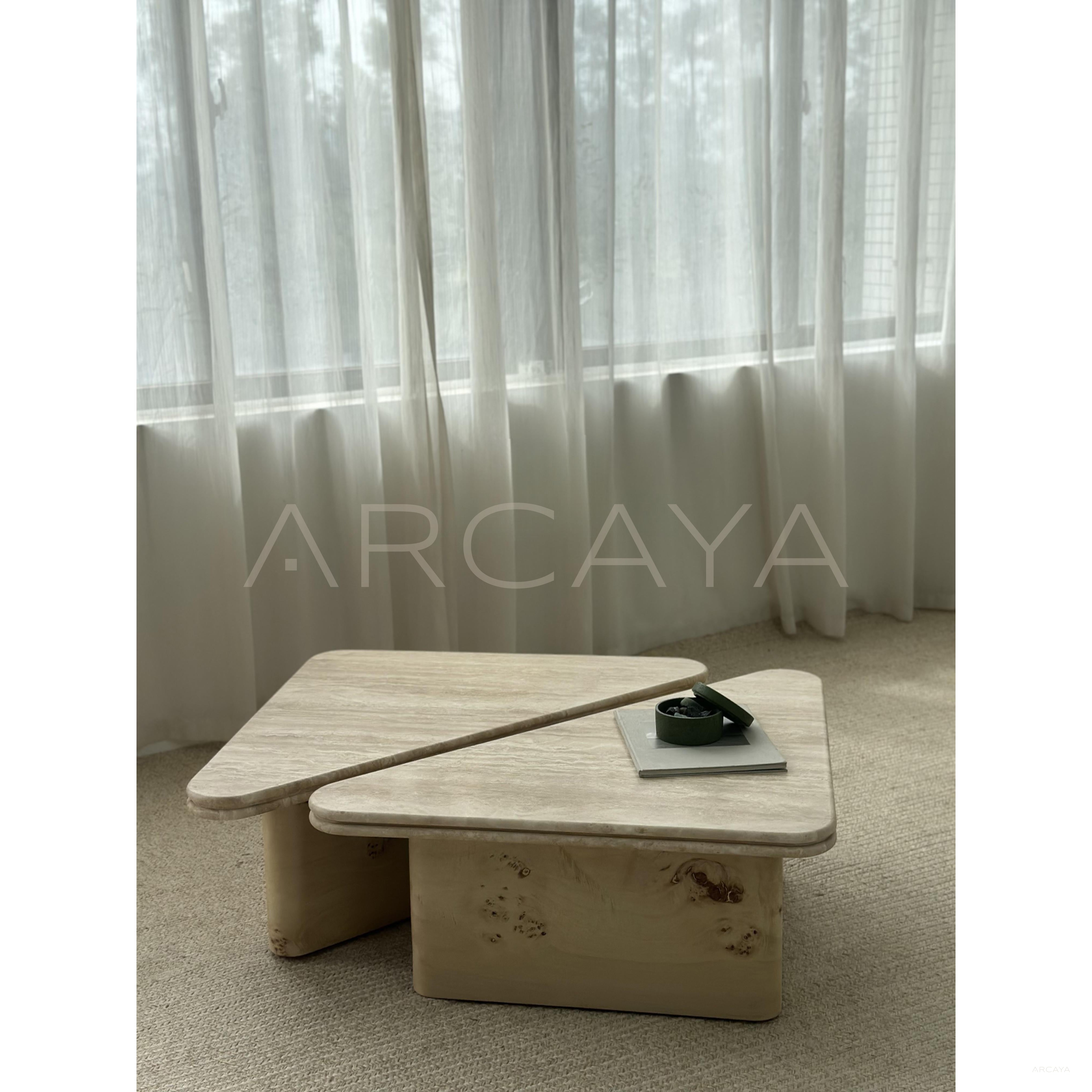 Modular Marble Coffee Table Rounded Edges
