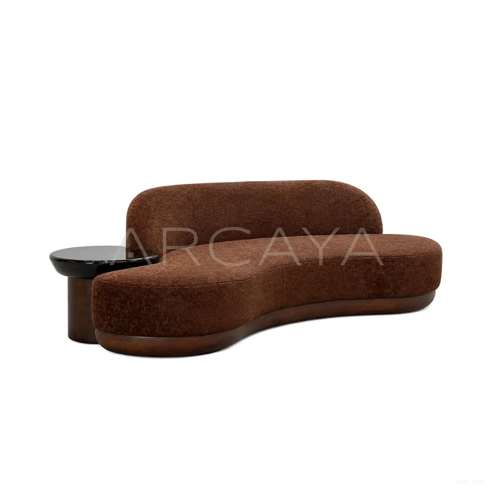 Amara Linen Curved Sofa