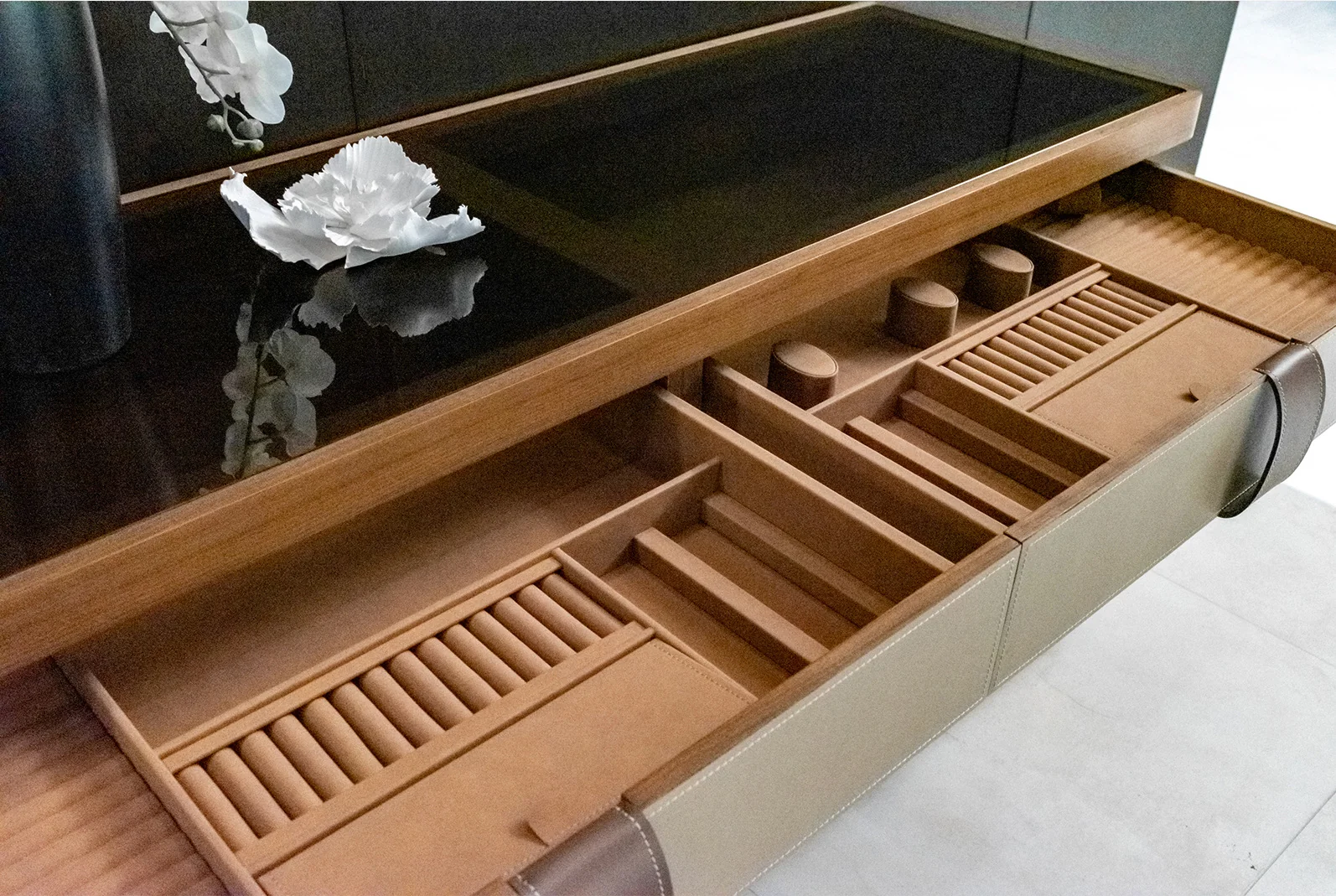 A00259 Cabinet in a finished interior.