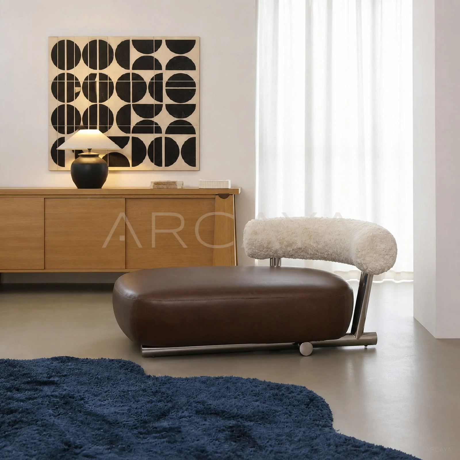 Della Shore Straight Sofa - front view 01