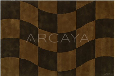 Brown Green Checkerboard Rug Dsm P009 Fl