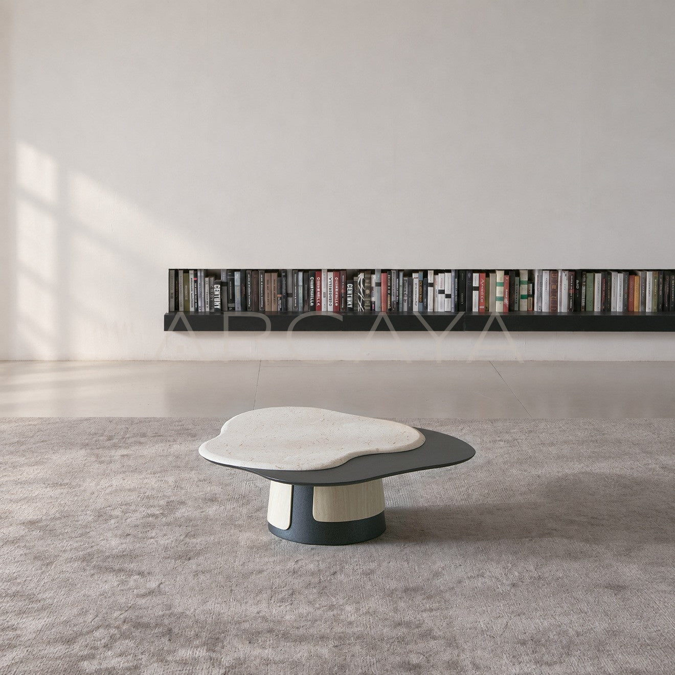 Italian Irregular Cloud Travertine Coffee Table