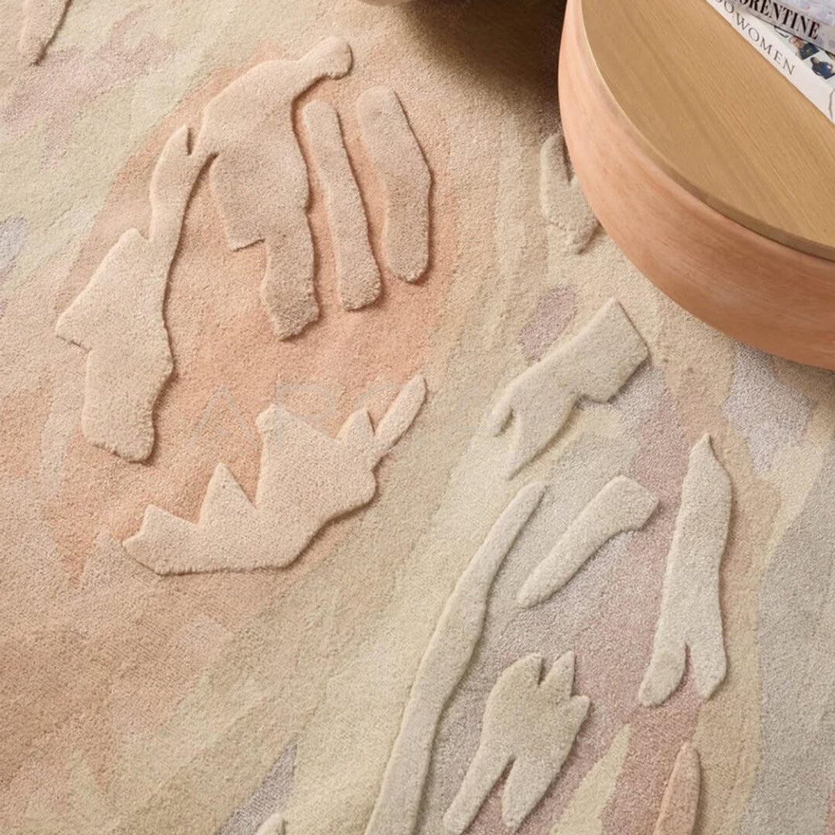 Wood Wabi Sabi Cream Style Rug