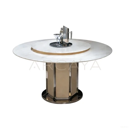 Nova Dune Dining Table - product view on a white background 01