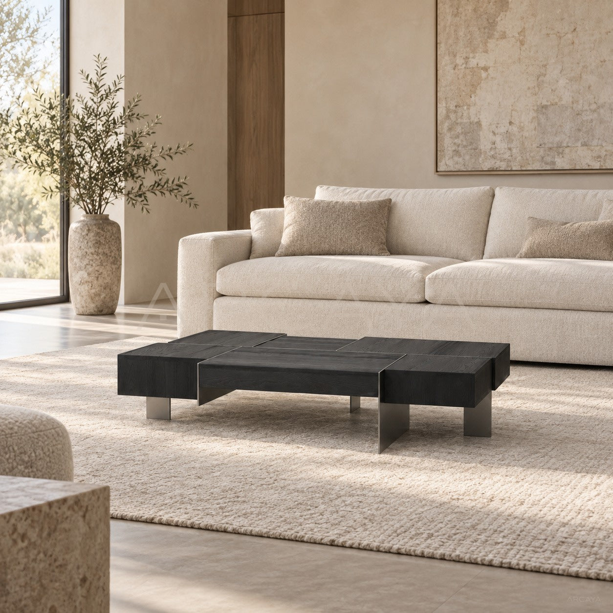 Kitale Black Oak Coffee Table