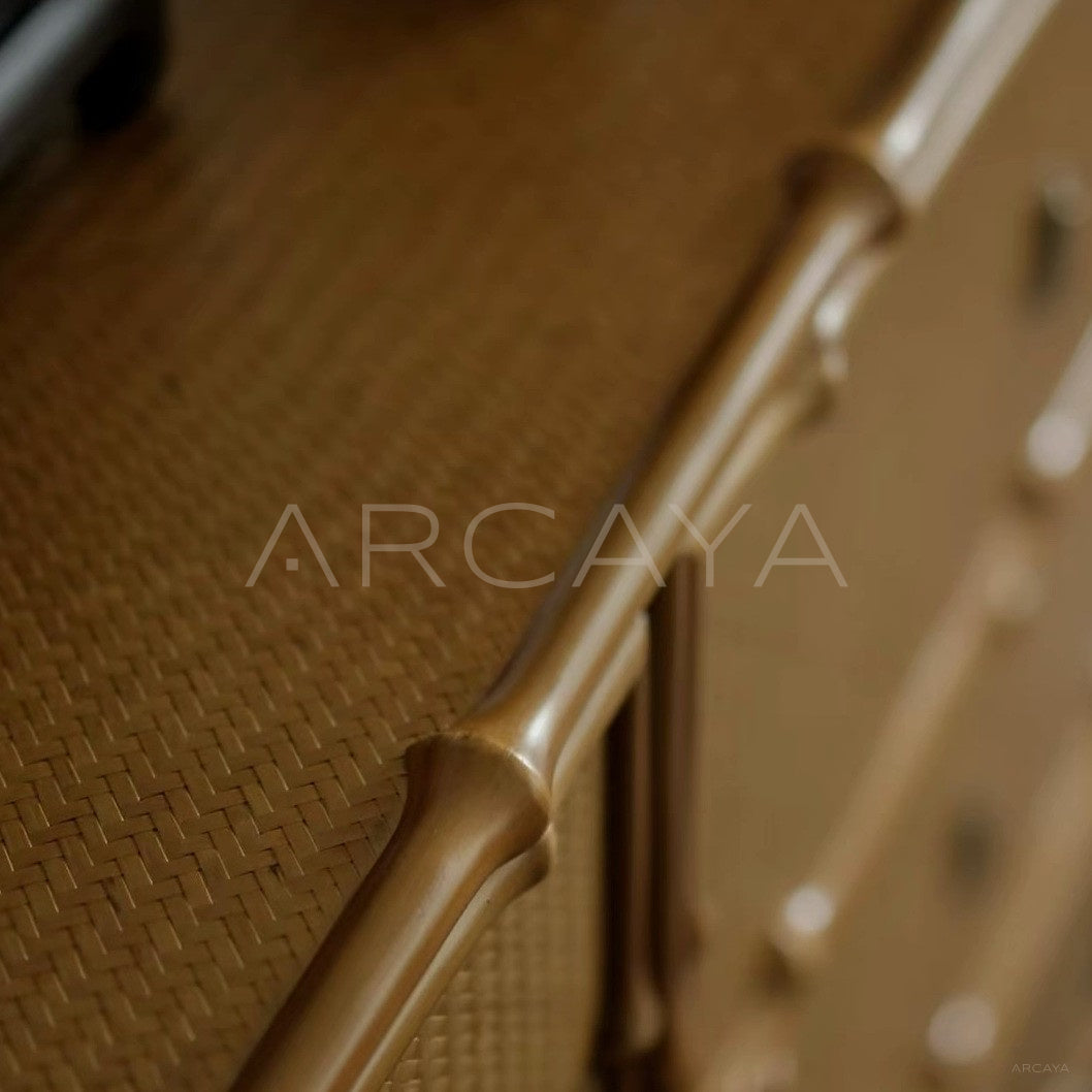 Bamboo Woven Six Drawer Chest - detail