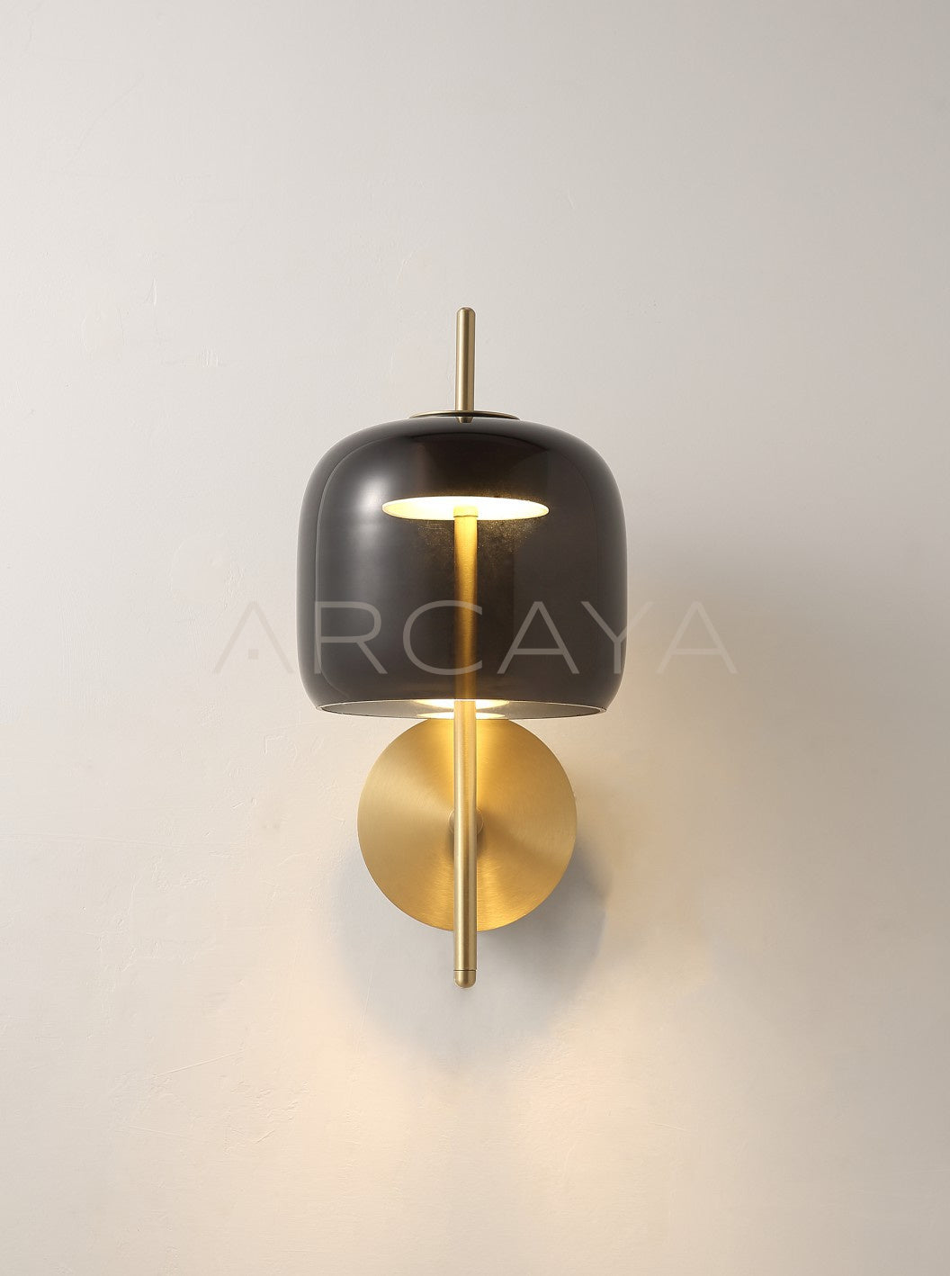 Smoked Glass Bell Wall Light 80532 - scene