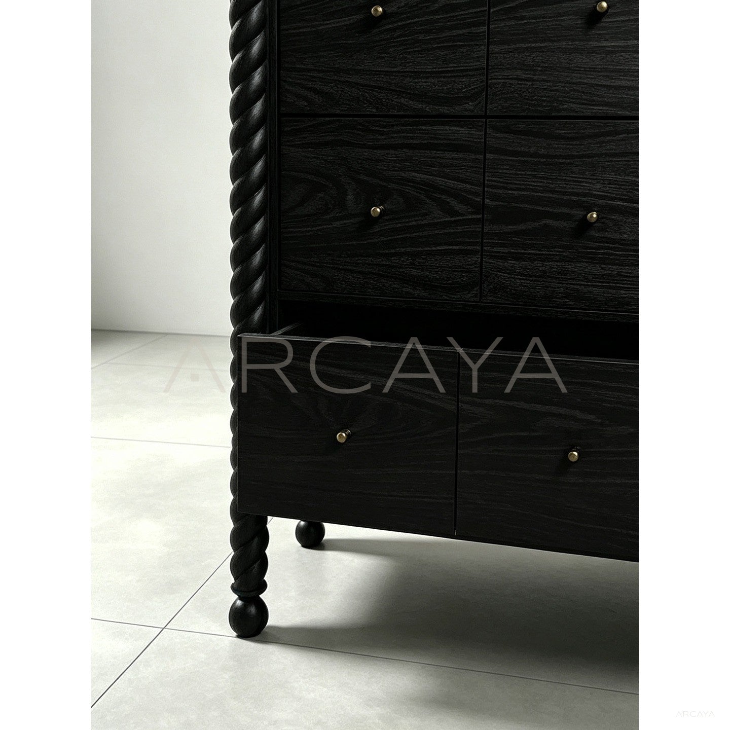 Hawser Oak Tall Dresser — Storage - scene